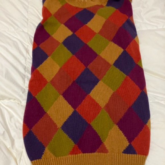 Perry Ellis Vibrant Multi-Color Plaid Sweater - Picture 6 of 6